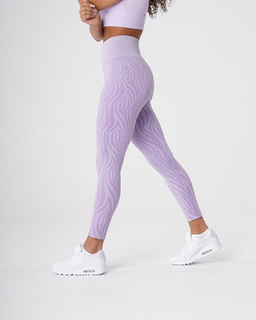NVGTN Zebra Seamless Leggings Lilac | AMOCP6270